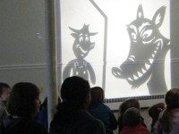 Shadow puppets pop up at library