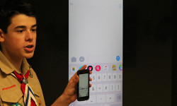 Scouts teach seniors phone technology