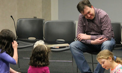 Withrow teaches kids about writing tools