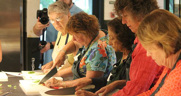 Seniors cook with herbs at Powisset