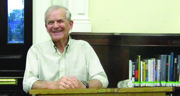 Author David Stephenson addresses Medfield