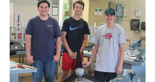 The wind power cart that these students built can be spun by hand, as well.