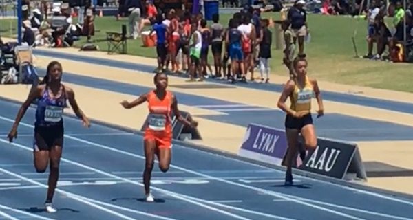 Abby Lothian competes in Junior Olympics