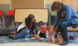 Walpole kids read to Cody