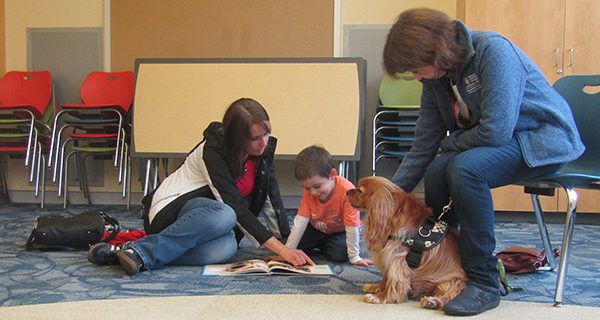 Walpole kids read to Cody