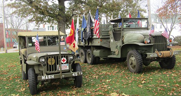 A couple of the refurbished military vehicles that were at the ceremony.  Photos by Amelia Tarallo