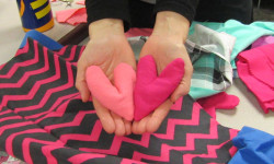 Library crafters stitch hand-warmers