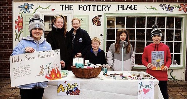 Medfield girls stand for Australia