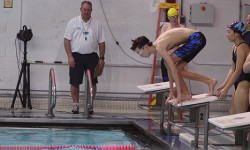 Warriors swim on Senior Night