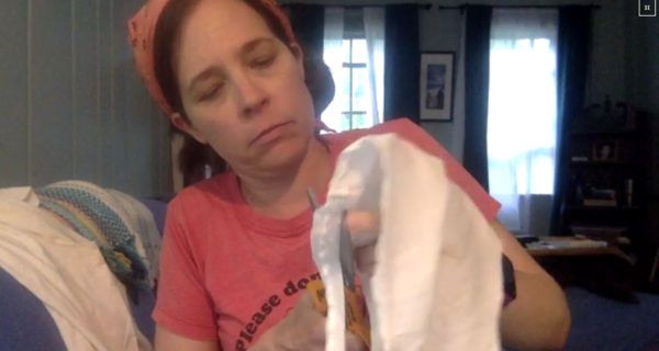 Library crafters work through Zoom