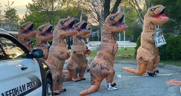 Operation T-Rex brings smiles to Needham
