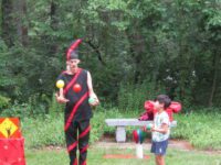 Henry juggles at the DTL