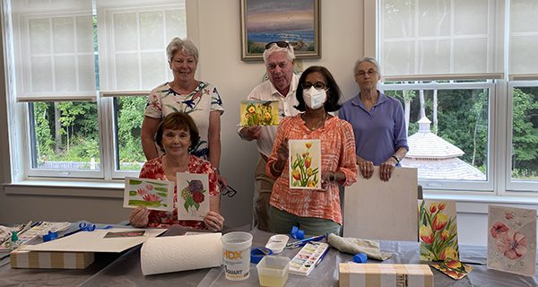 COA budding artists paint watercolor florals