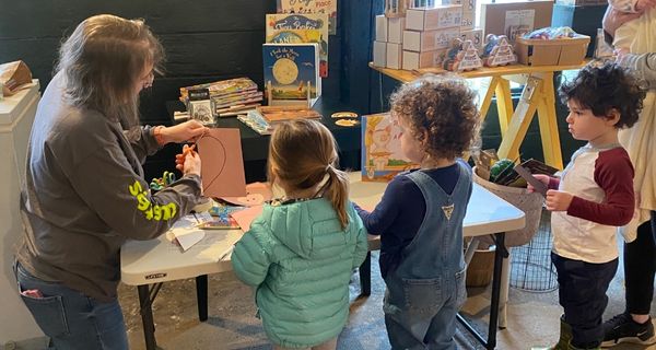 Barn storytime brightens rainy day