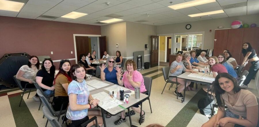 Seniors pampered by cosmetology students