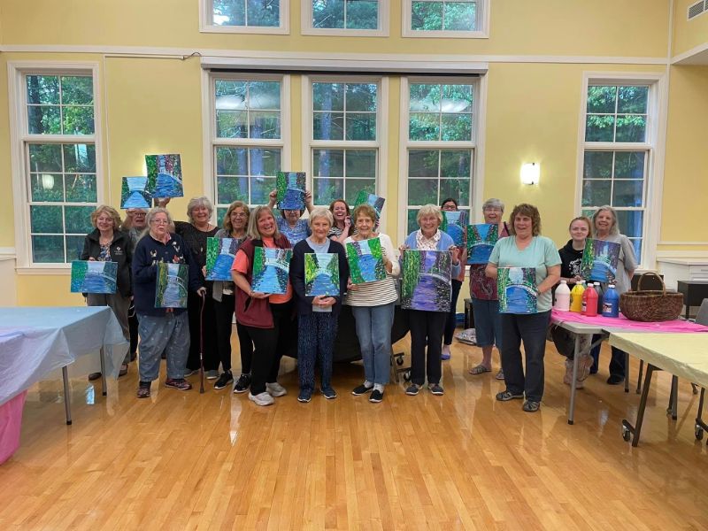 Ladies paint at The Center