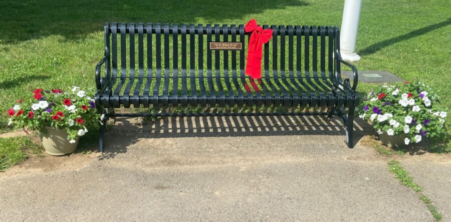 Greene field bench dedicated to DiCicco