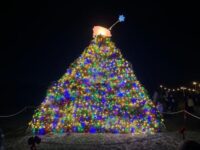 Powisset Farm hosts Haybale Tree Lighting