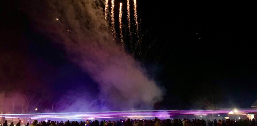 Walpole kicks off 300th year with light show