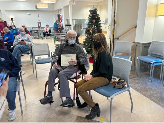 Arthur Landfors receives Boston Post Cane Award