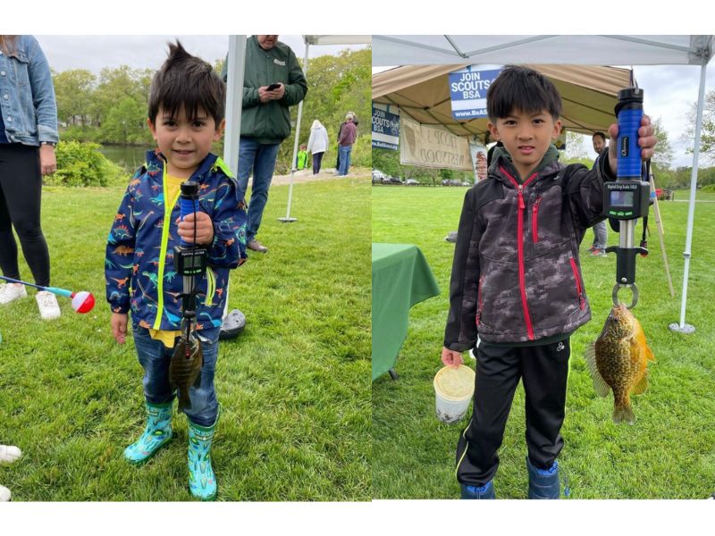 Fishing for fun at Buckmaster Pond
