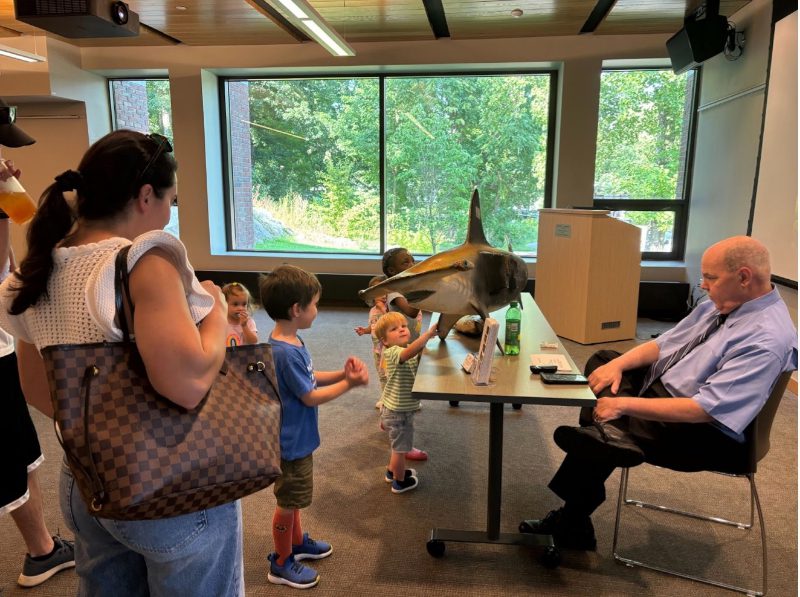 Shark showcase at the Sherborn Library