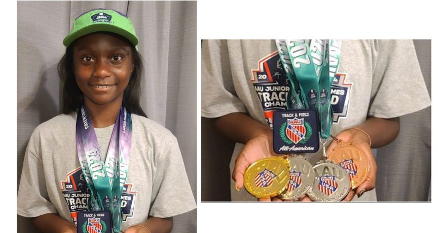 Walpole’s Grinion wins four Junior Olympics medals