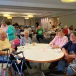 Seniors enjoy an ice cream social