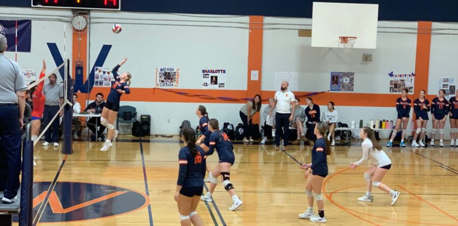 Walpole volleyball nearly spikes Natick