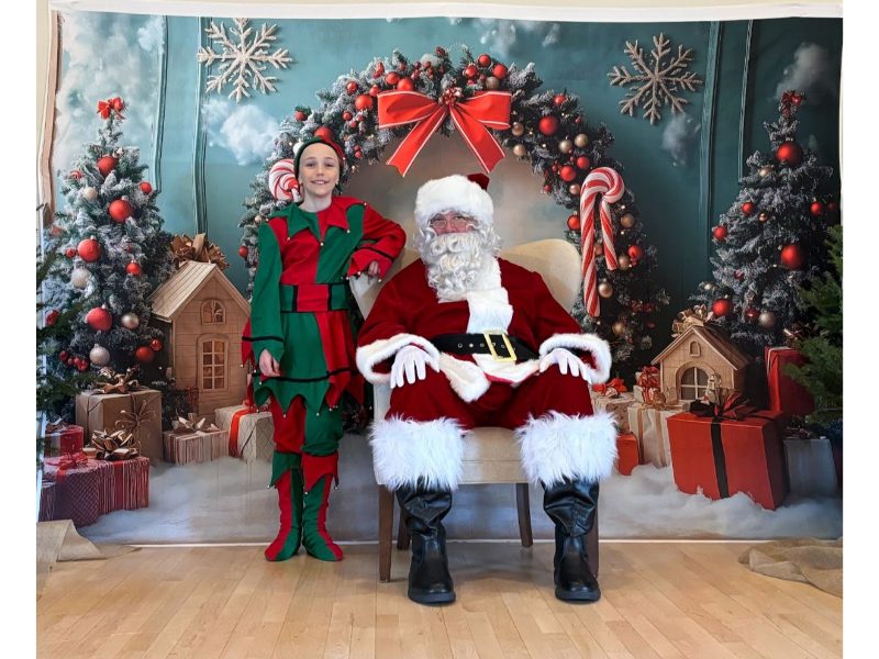 Santa stops by Sherborn