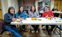Felting sunflowers at DTL