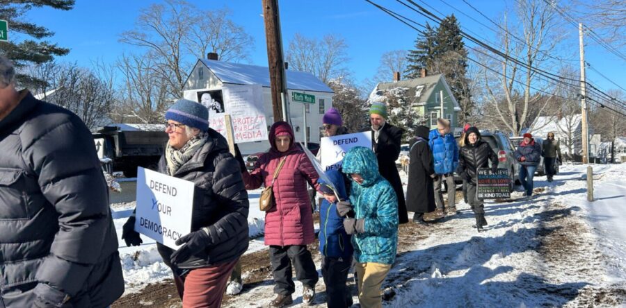 Peace Abbey holds peaceful protest
