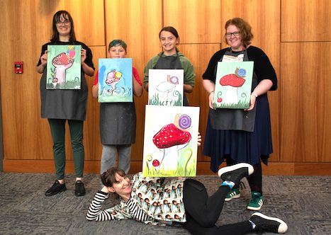 Painting with Chelsea at the NFPL