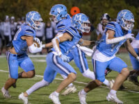 Medfield Football bests Bellingham on Senior Night