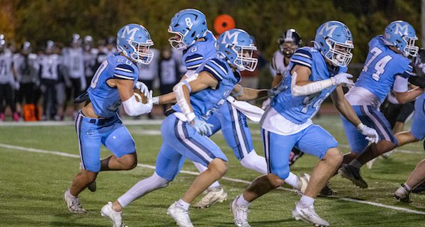 Medfield Football bests Bellingham on Senior Night