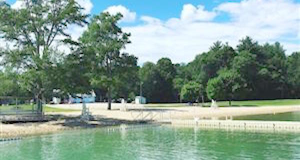 Hinkley Pond in deep water this summer
