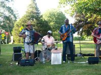 Squeezebox Stompers on Sherborn Library Lawn