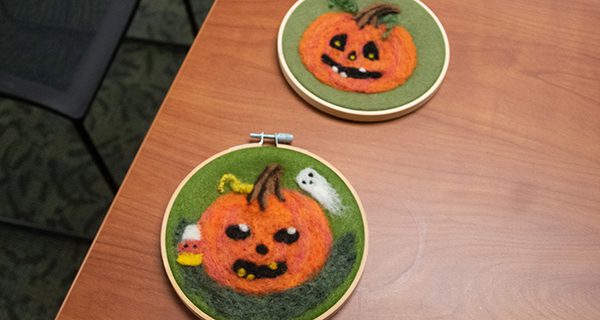 Felted Pumpkin class at MPL